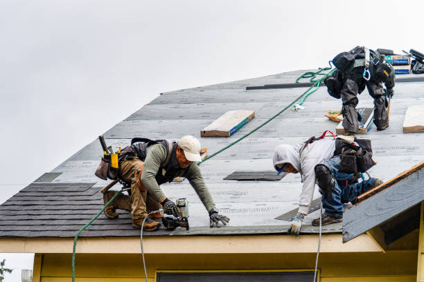 Professional Gutter Installation technician working in Chehalis, WA